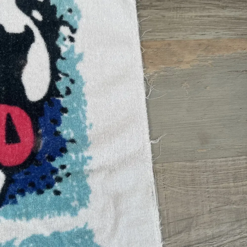 Vtg Big Dogs Large 100% Cotton Beach Towel And Magnet